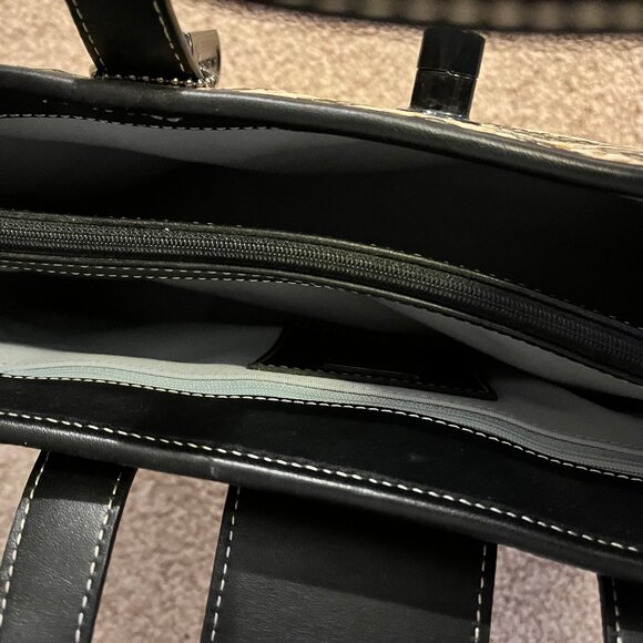 Coach Straw Zebra Striped Tote - Picture 11 of 14